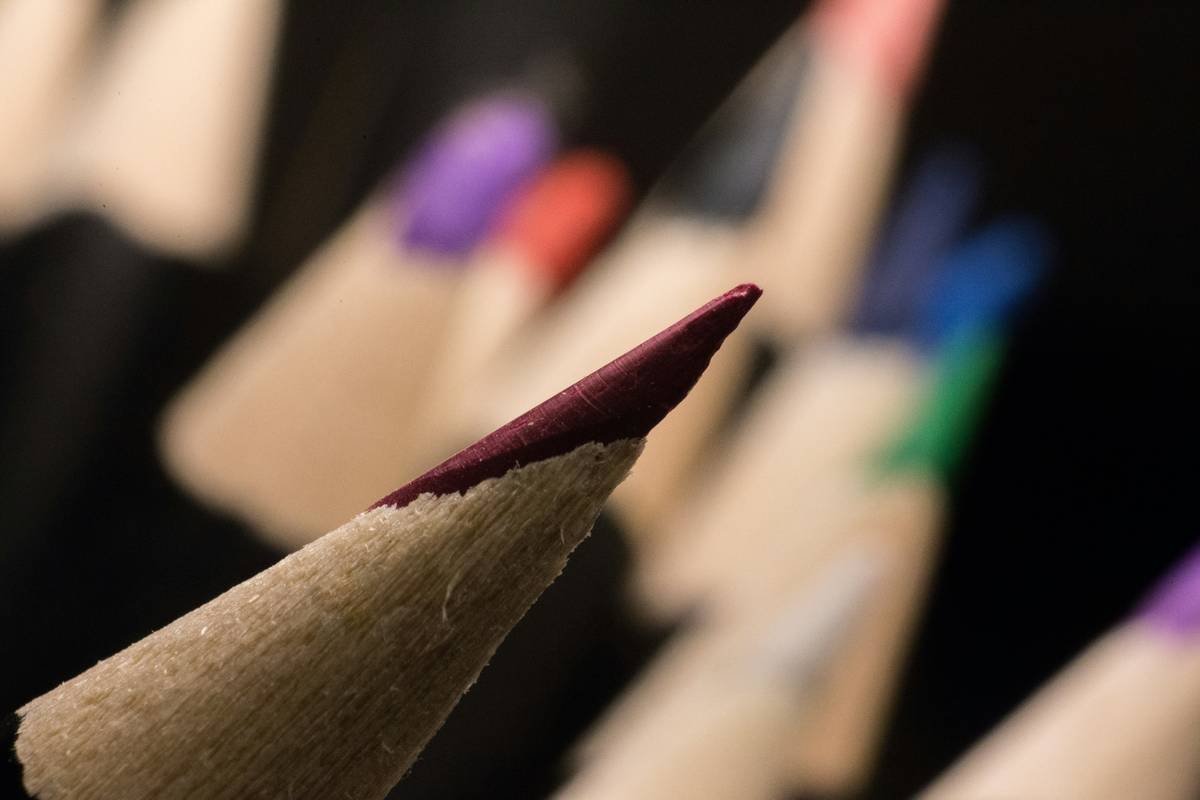 Close-up of charlotte tilbury lip liner sharpener in use with chilled pencil